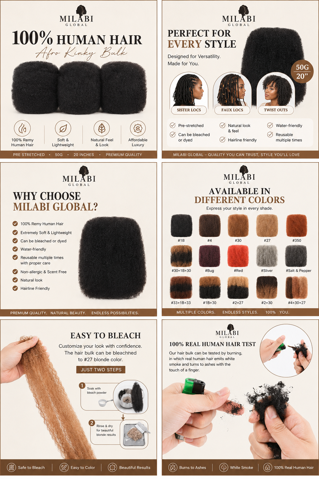 Afro kinky bulk human hair Extensions – Premium Texture Hair