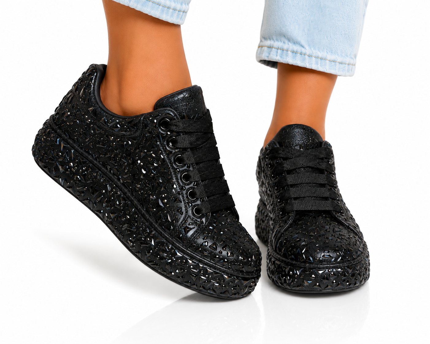 BLACK NJERI MAQUINE SNEAKER SHOE
